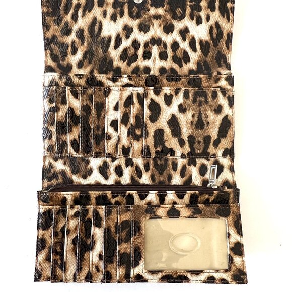 Guess Vera Cruz SLG Cheetah Tri-fold Wallet, SC306166 Coated, VGC! - Picture 7 of 14